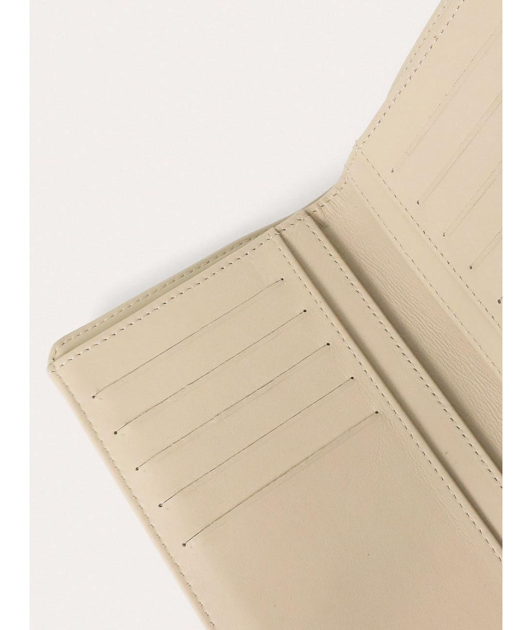 CHANEL Бежевый кожаный кошелек, фото 6