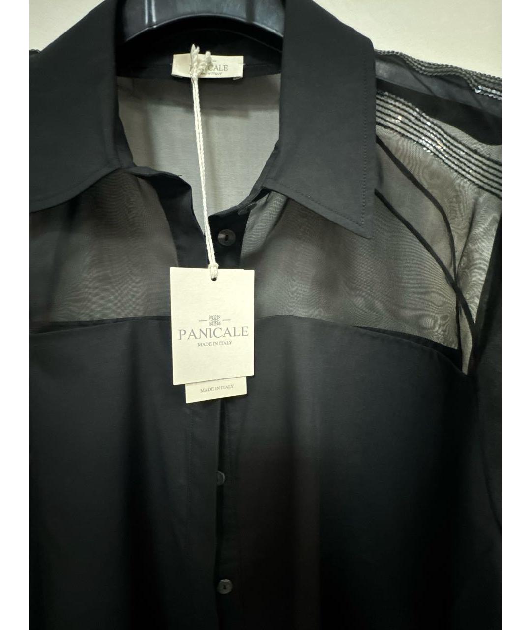 PANICALE Черная хлопковая рубашка, фото 3