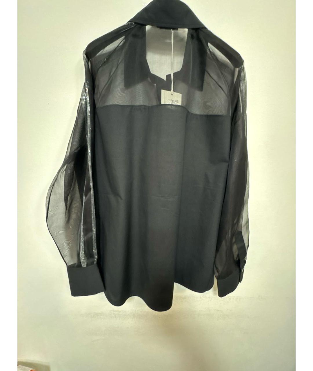 PANICALE Черная хлопковая рубашка, фото 2