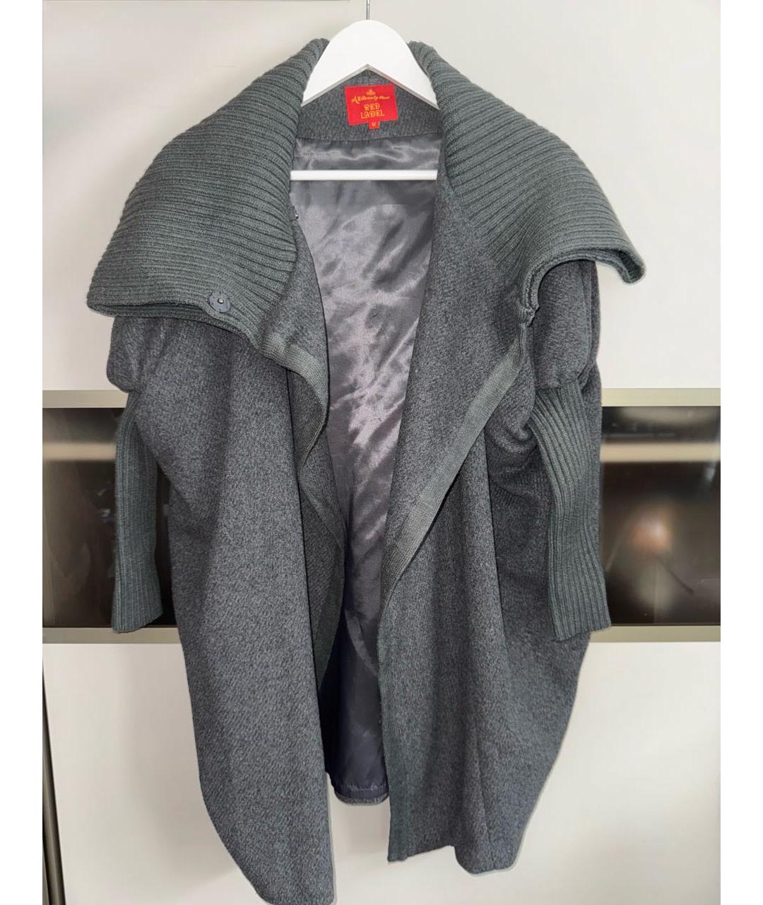 VIVIENNE WESTWOOD Антрацитовое кашемировое пальто, фото 5