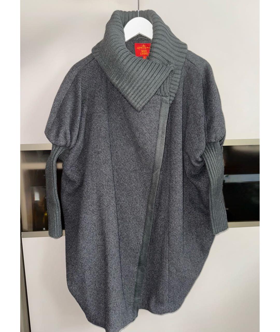 VIVIENNE WESTWOOD Антрацитовое кашемировое пальто, фото 9