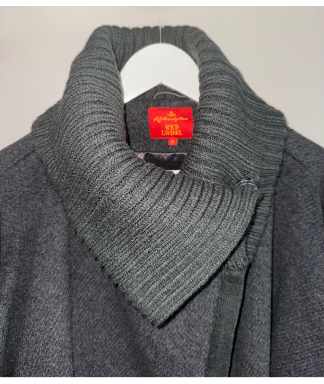 VIVIENNE WESTWOOD Антрацитовое кашемировое пальто, фото 4