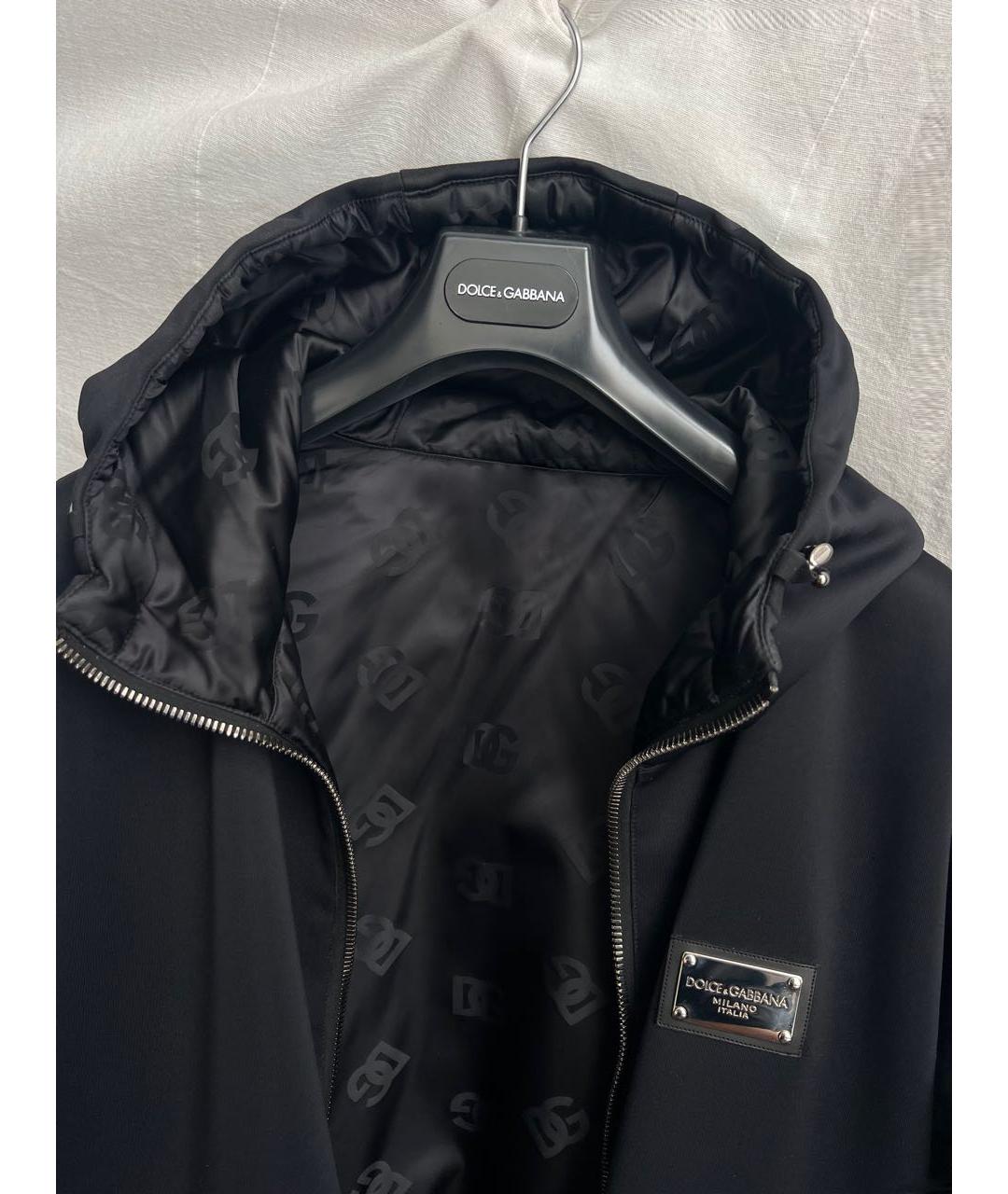 DOLCE&GABBANA Черная полиэстеровая куртка, фото 4