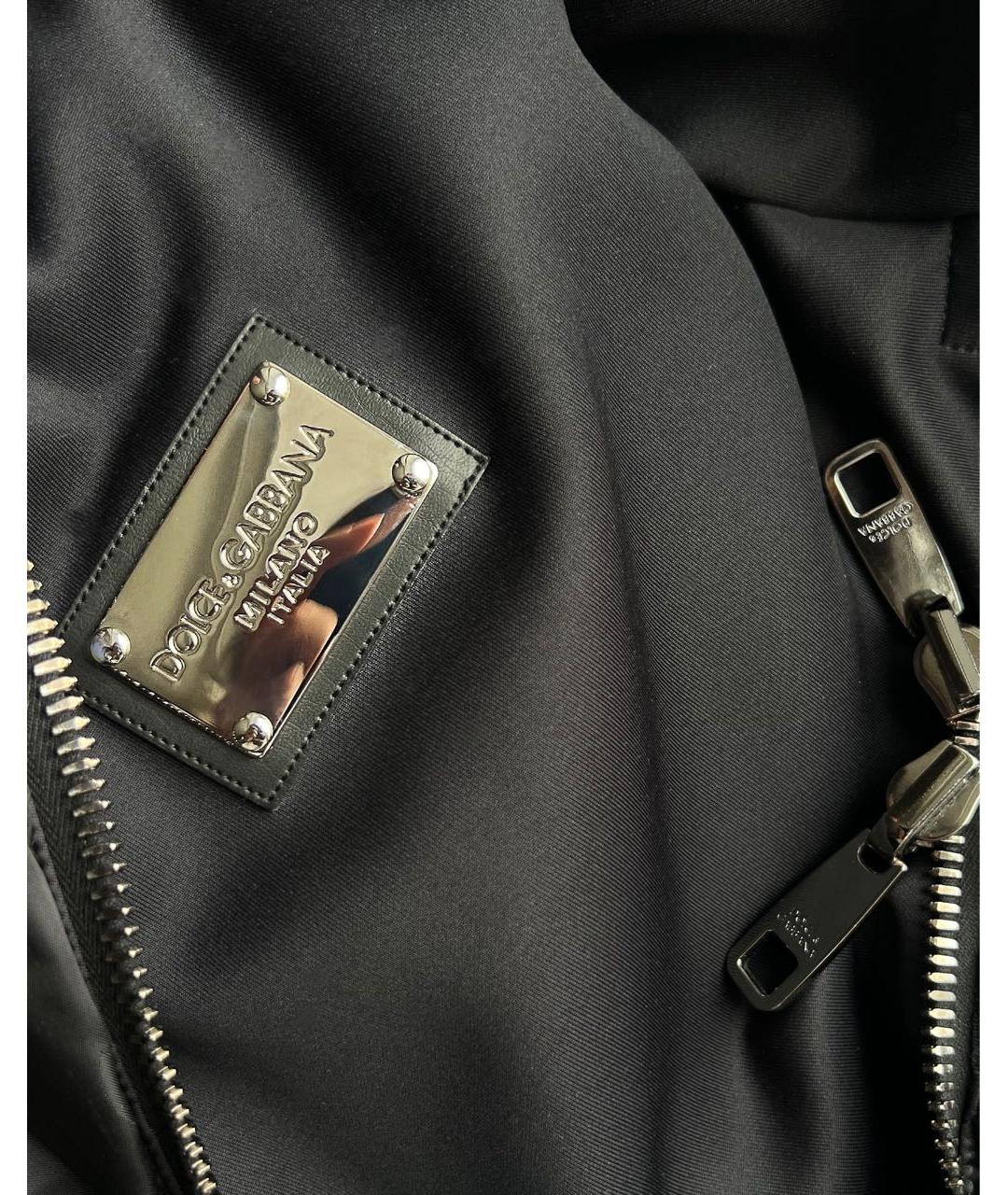 DOLCE&GABBANA Черная полиэстеровая куртка, фото 7