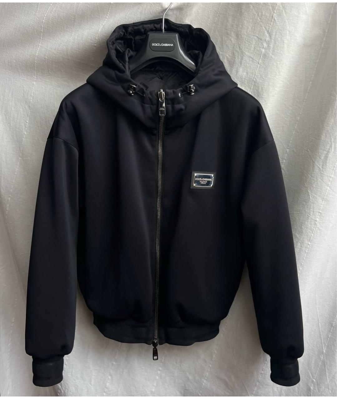DOLCE&GABBANA Черная полиэстеровая куртка, фото 2