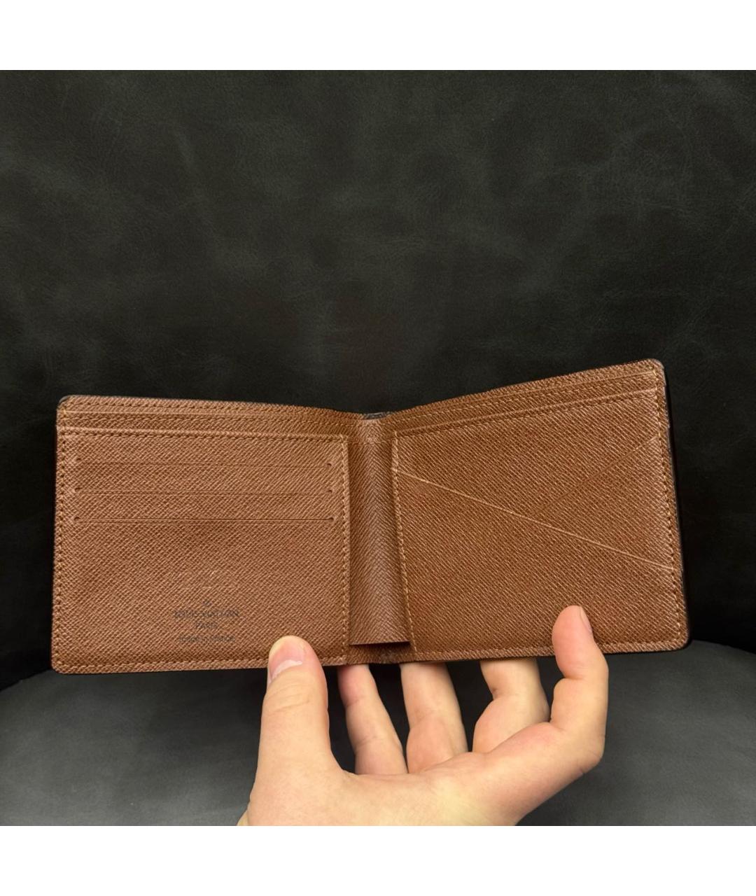 LOUIS VUITTON Коричневый кошелек, фото 6