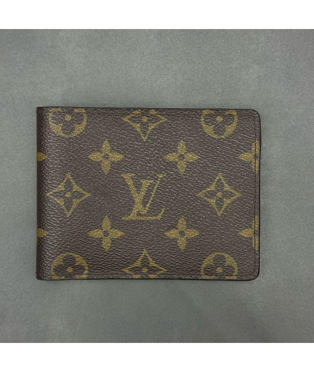 LOUIS VUITTON Коричневый кошелек, фото 8