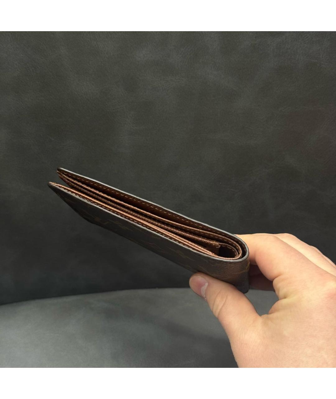 LOUIS VUITTON Коричневый кошелек, фото 5