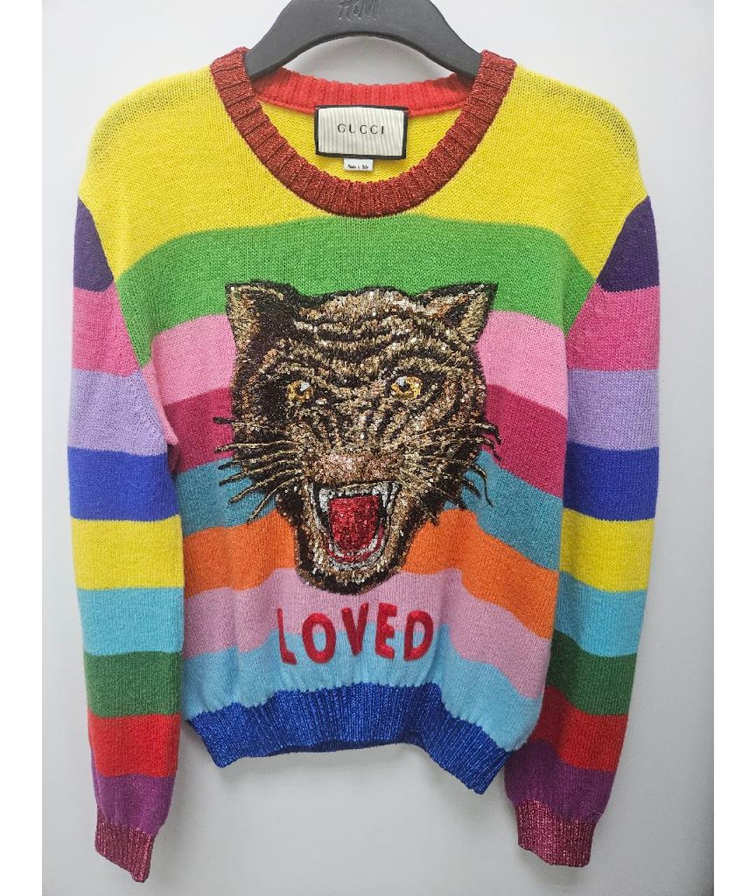 GUCCI Мульти шерстяной джемпер / свитер, фото 8