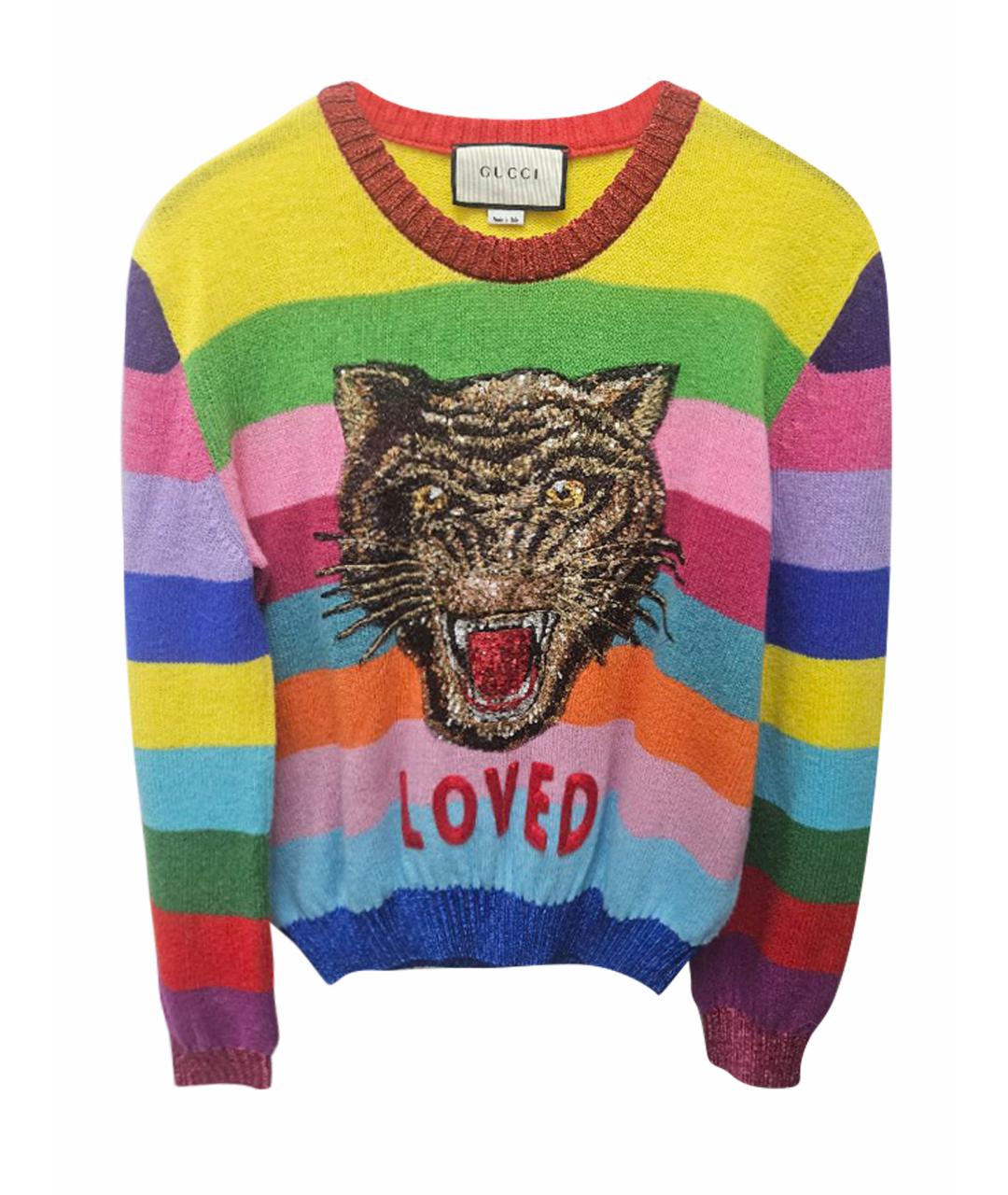 GUCCI Мульти шерстяной джемпер / свитер, фото 1