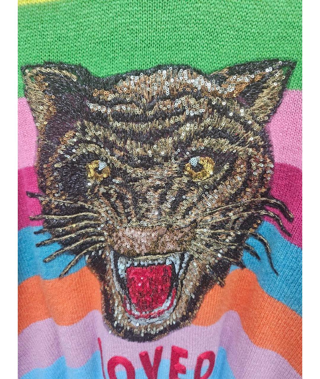 GUCCI Мульти шерстяной джемпер / свитер, фото 4