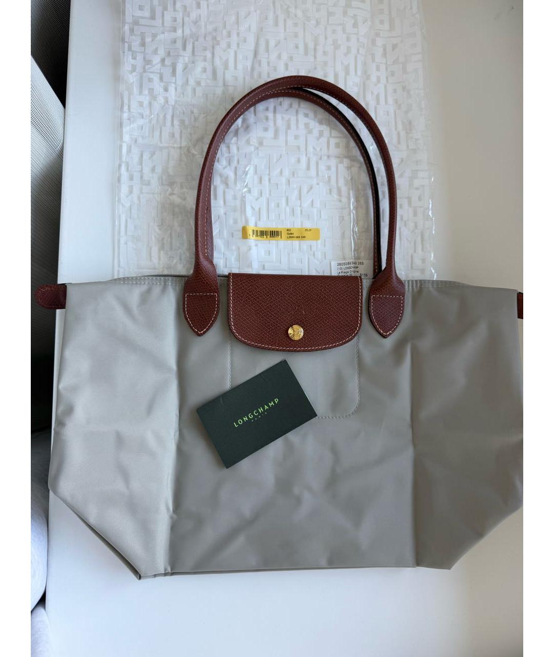 LONGCHAMP Серая сумка тоут, фото 5