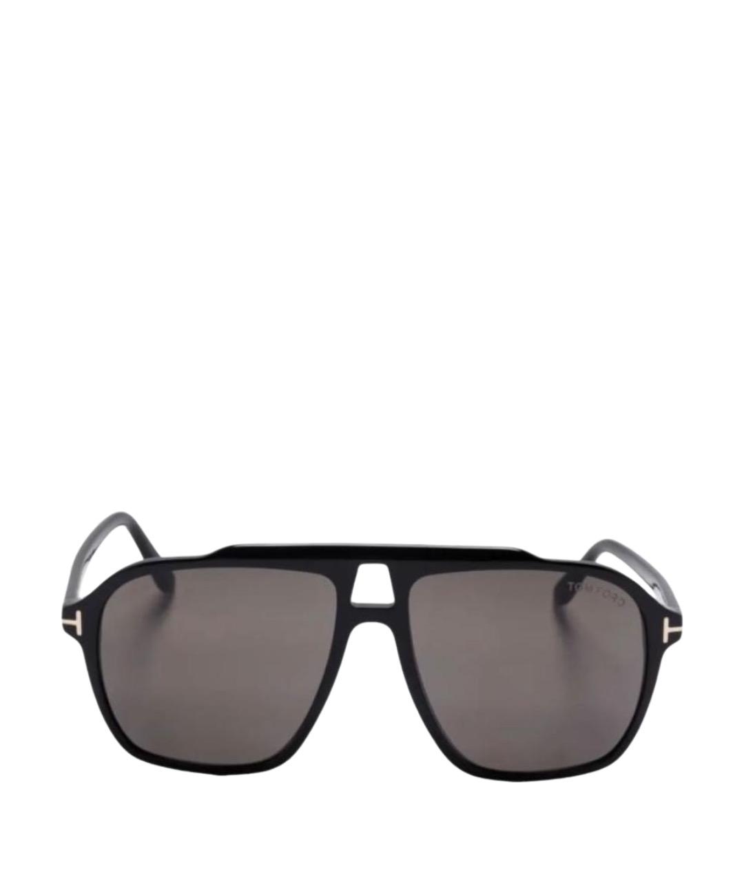 TOM FORD Черные пластиковые солнцезащитные очки, фото 1