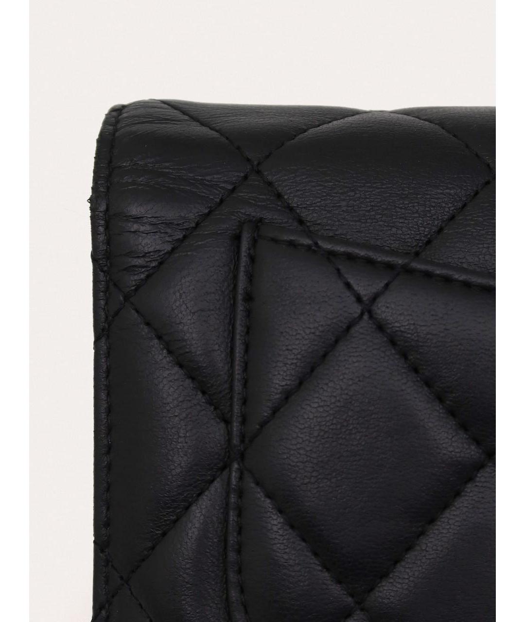 CHANEL Черный кожаный кошелек, фото 6