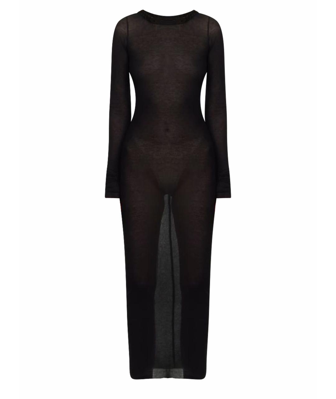 RICK OWENS Черное вискозное повседневное платье, фото 1