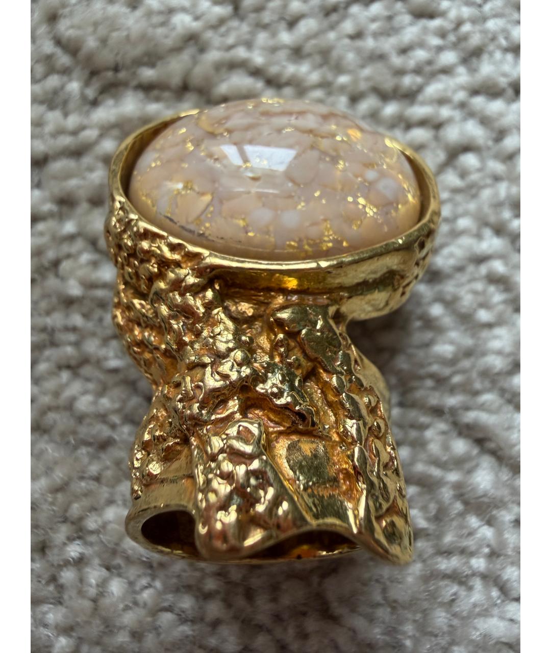 SAINT LAURENT Золотое металлическое кольцо, фото 5