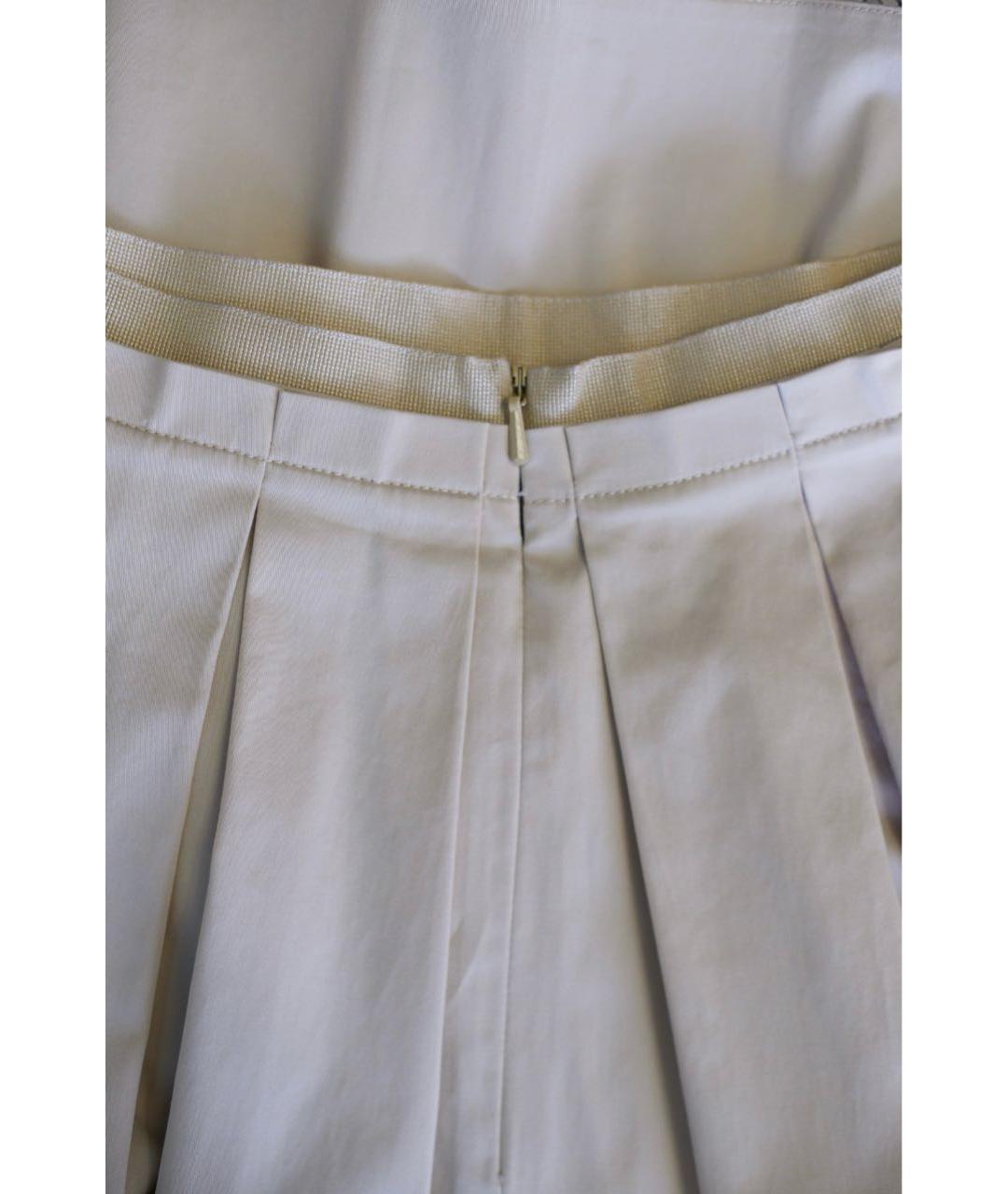 BLUGIRL Бежевая хлопковая юбка миди, фото 2