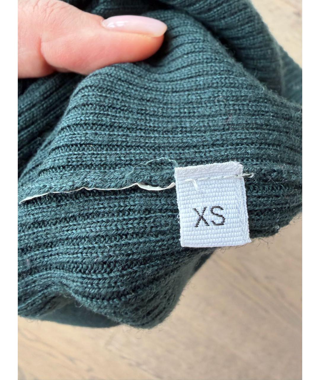 P.A.R.O.S.H. Зеленая шерстяная юбка миди, фото 7