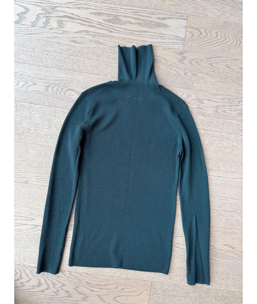 P.A.R.O.S.H. Зеленая шерстяная юбка миди, фото 5