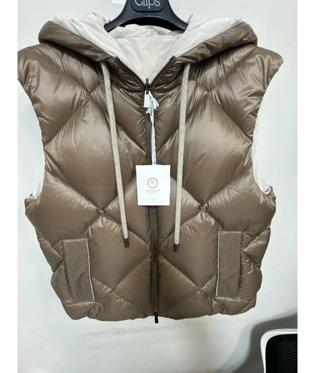 PESERICO Бежевый синтетический жилет, фото 3