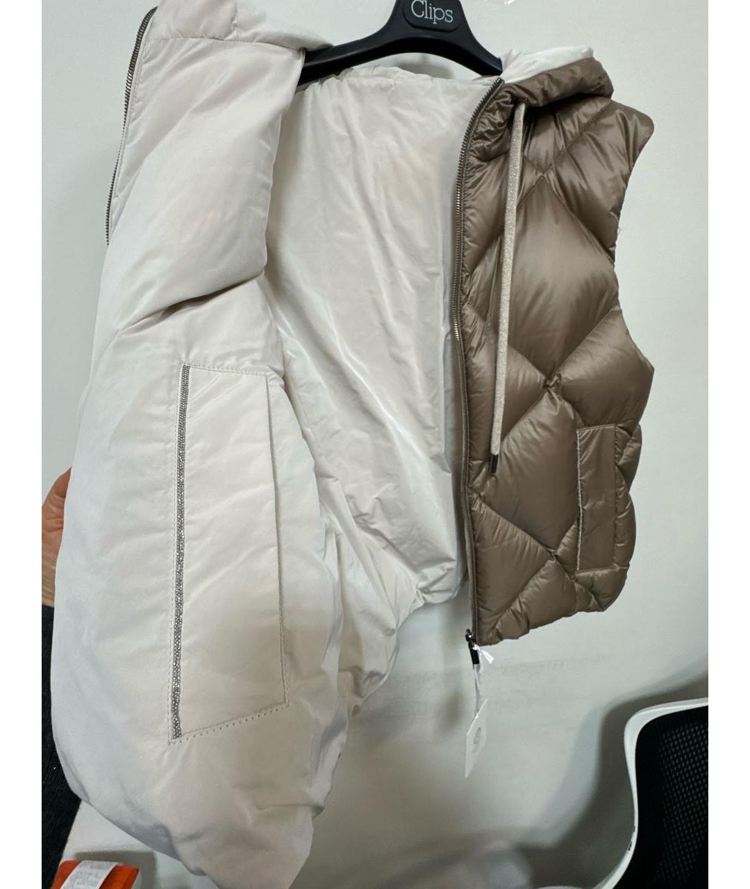 PESERICO Бежевый синтетический жилет, фото 6