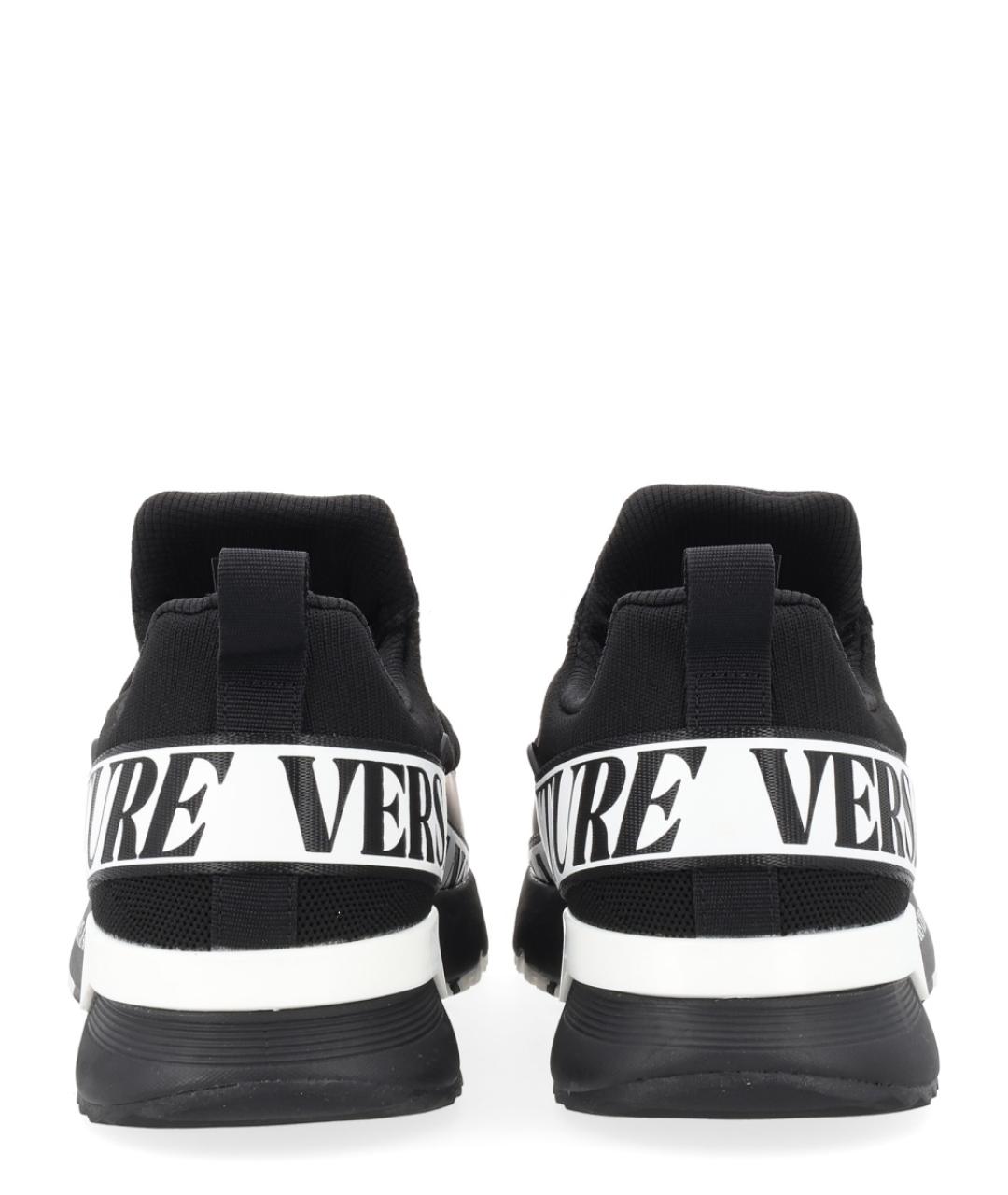 VERSACE JEANS COUTURE Черные текстильные низкие кроссовки / кеды, фото 4