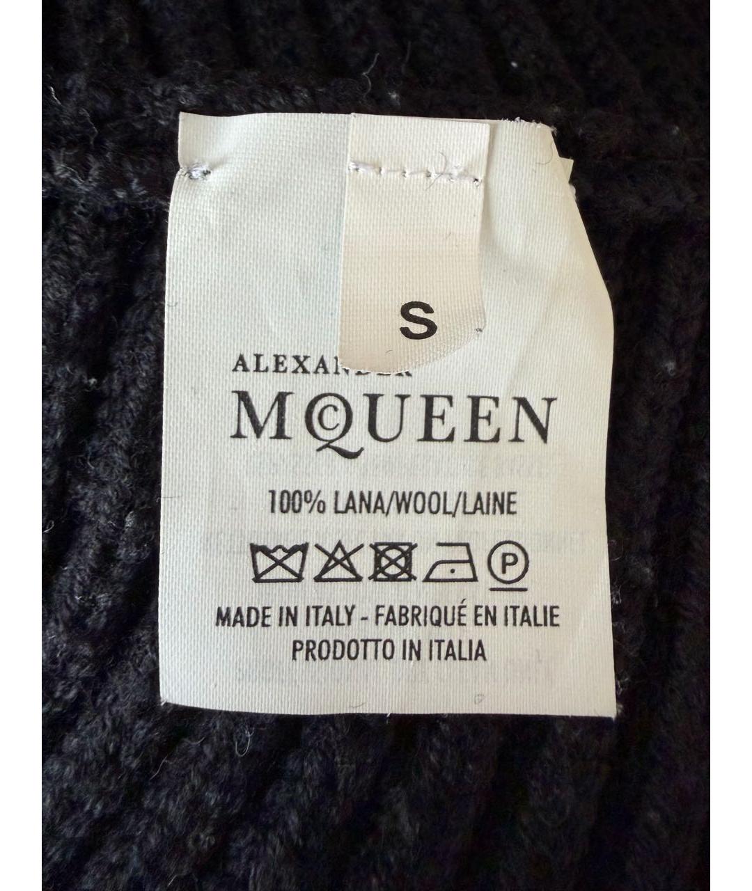 ALEXANDER MCQUEEN Черный шерстяной кардиган, фото 7