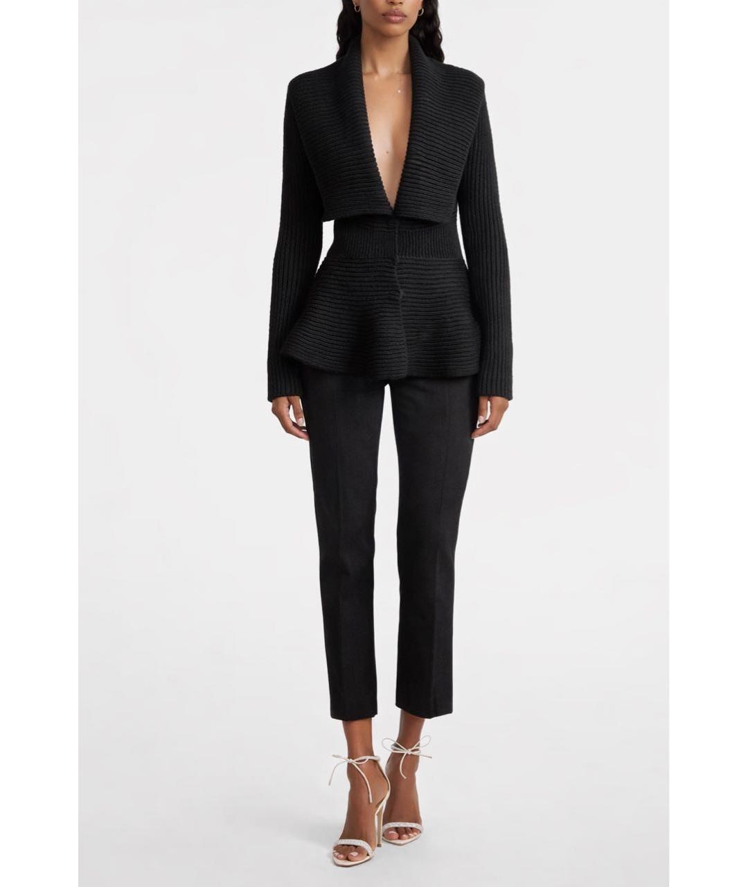 ALEXANDER MCQUEEN Черный шерстяной кардиган, фото 8