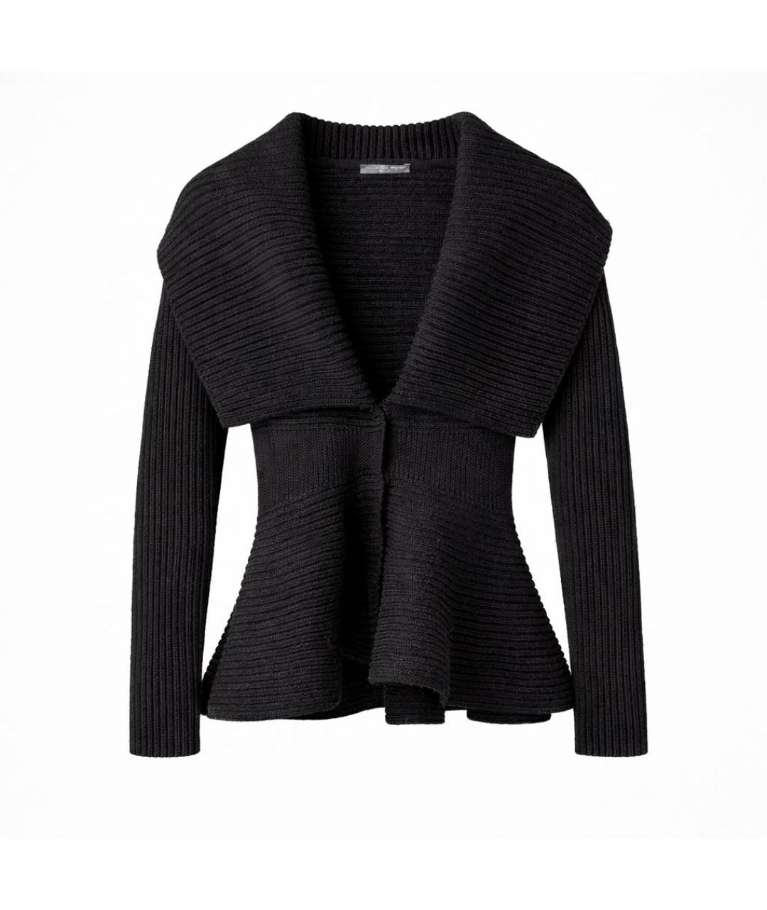 ALEXANDER MCQUEEN Черный шерстяной кардиган, фото 9