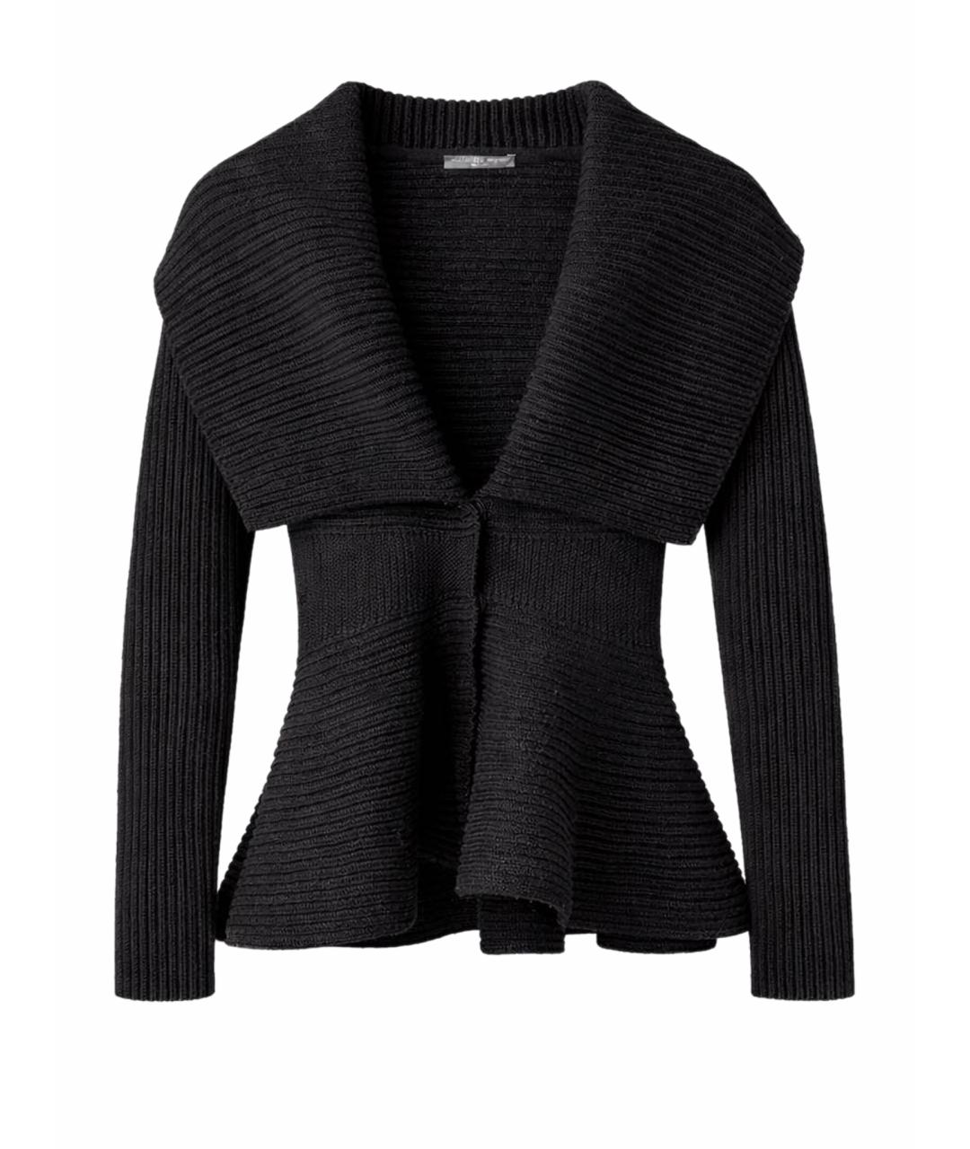 ALEXANDER MCQUEEN Черный шерстяной кардиган, фото 1