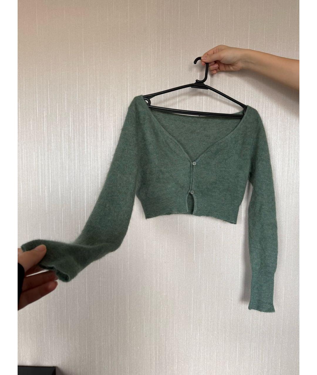 JACQUEMUS Зеленый шерстяной кардиган, фото 3