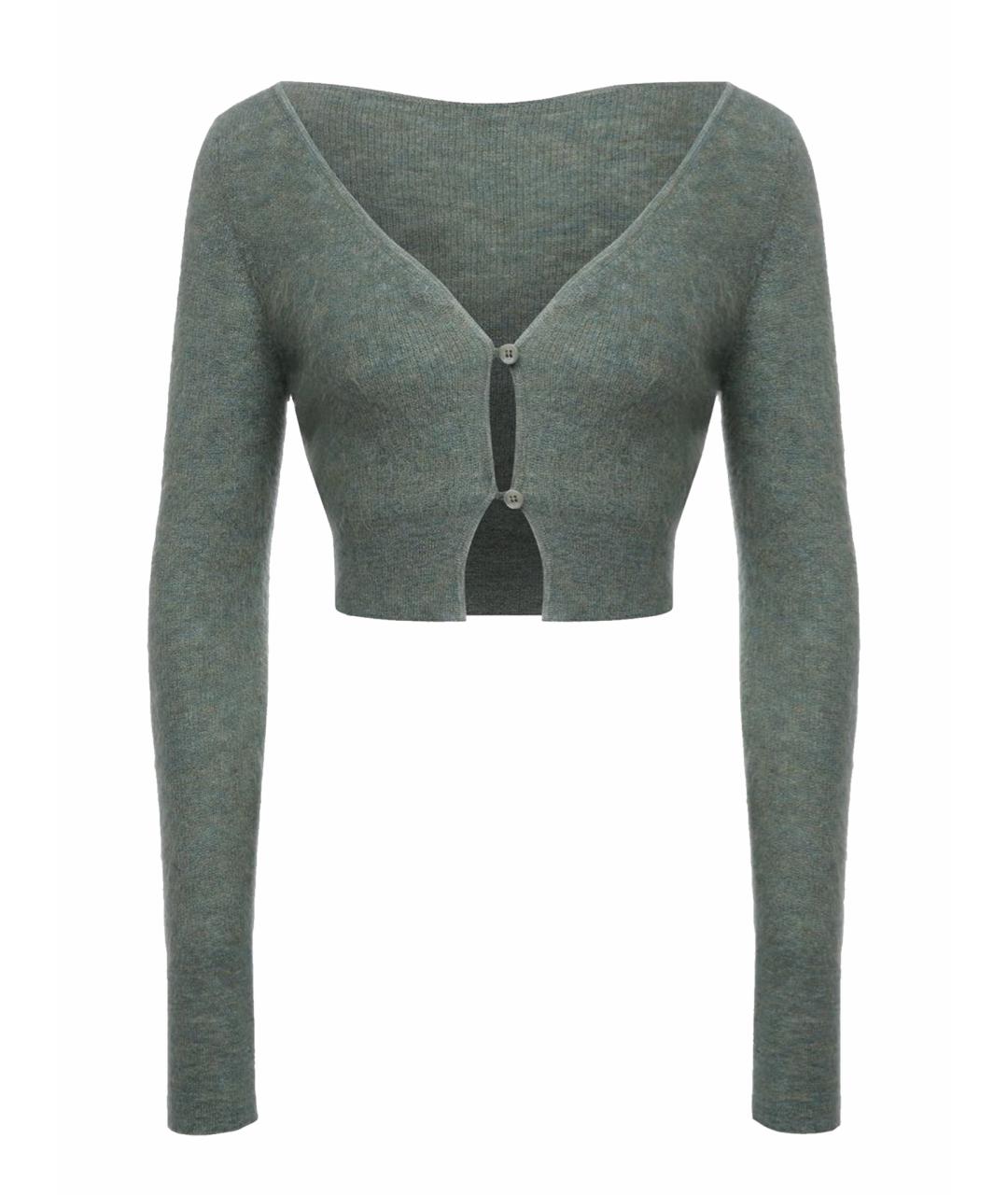 JACQUEMUS Зеленый шерстяной кардиган, фото 1