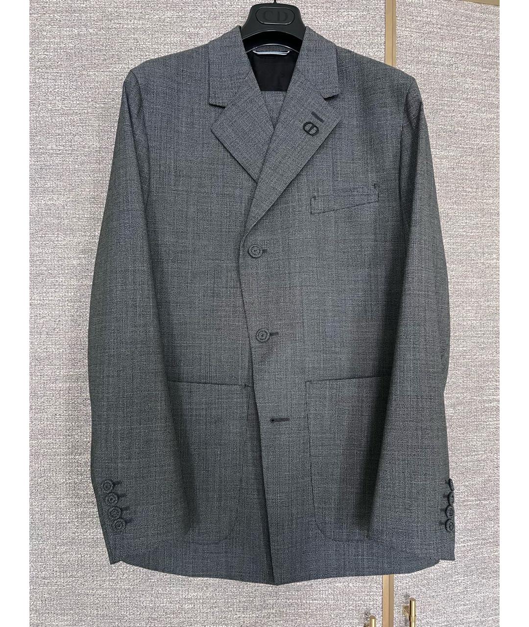CHRISTIAN DIOR Серый классический костюм, фото 9