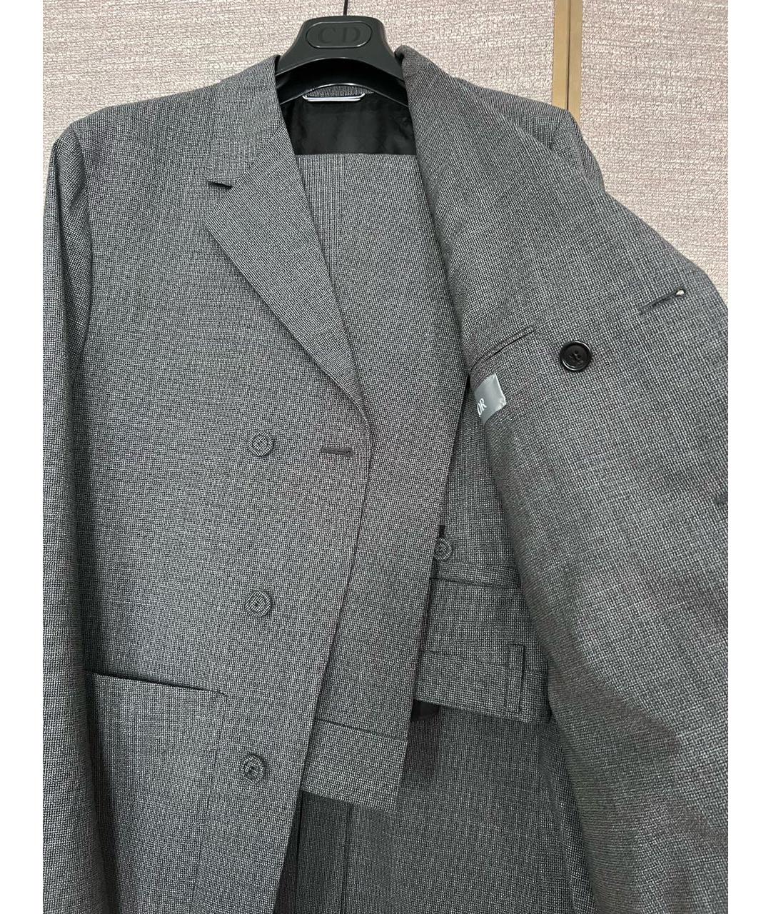 CHRISTIAN DIOR Серый классический костюм, фото 5