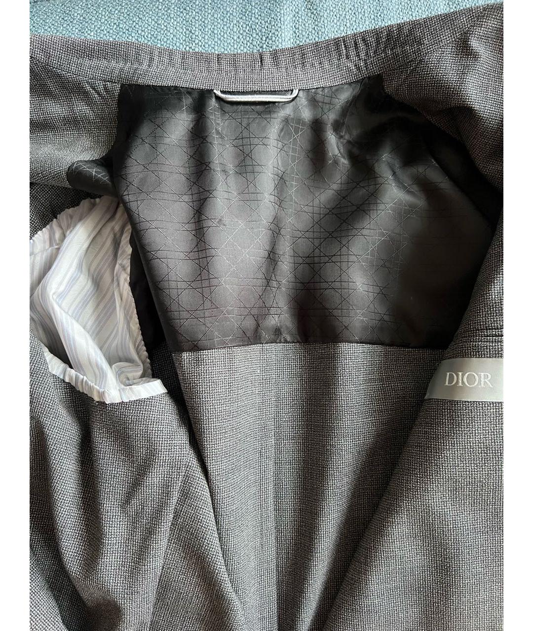 CHRISTIAN DIOR Серый классический костюм, фото 2
