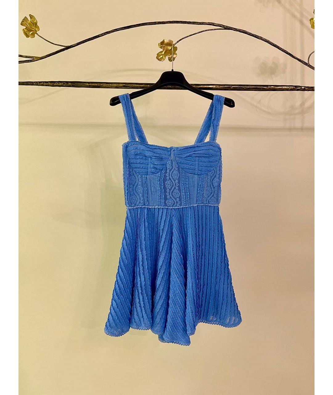 CHARO RUIZ Голубой хлопковый сарафан, фото 7