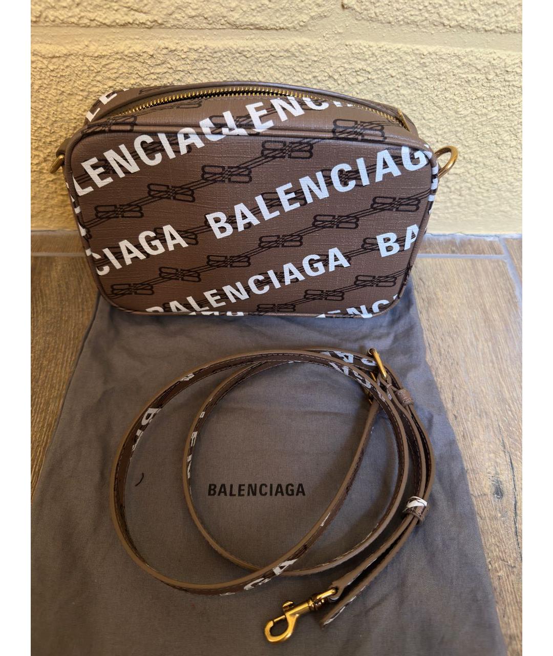 BALENCIAGA Коричневая сумка через плечо, фото 3