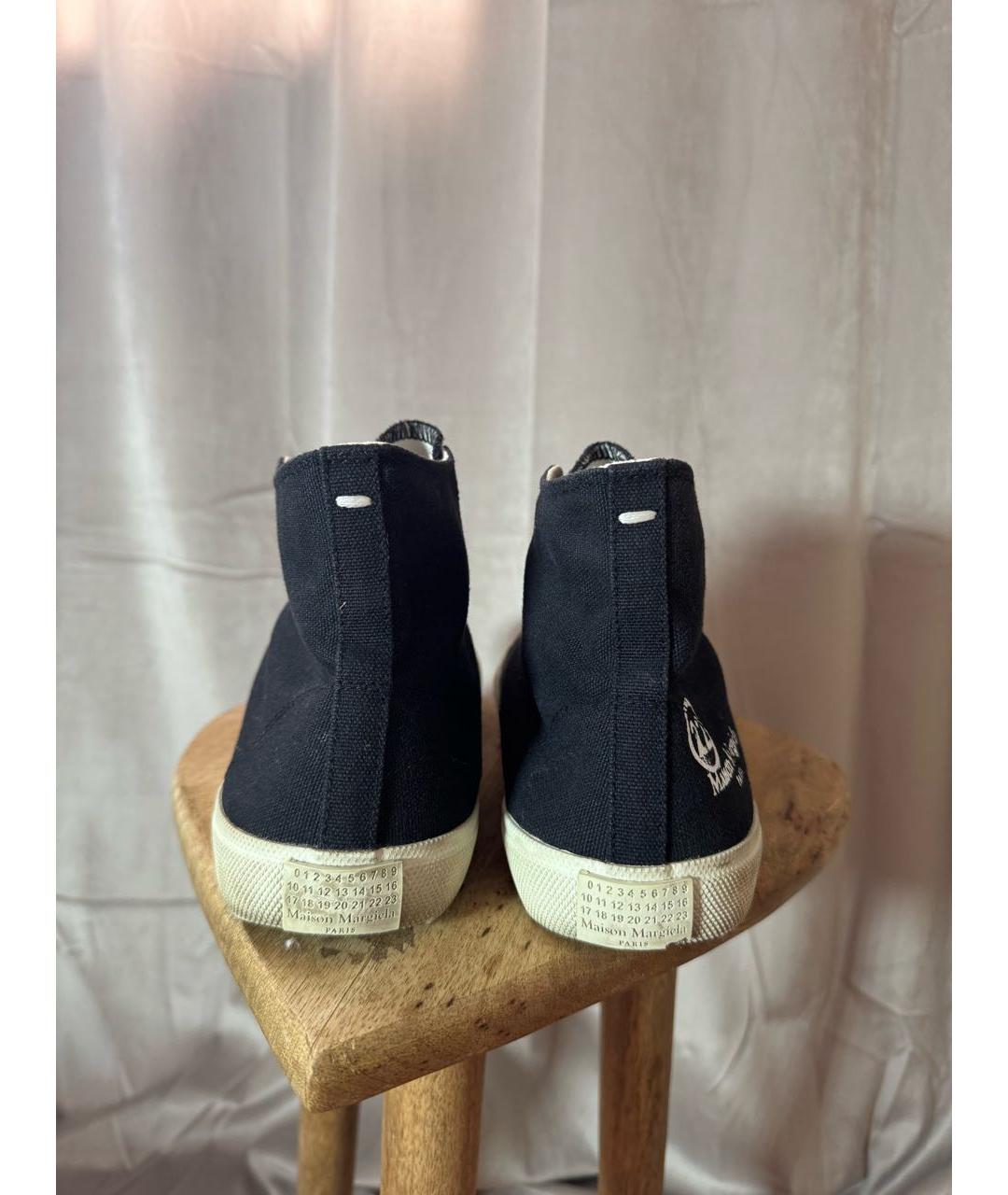 MAISON MARGIELA Черные текстильные кеды, фото 3