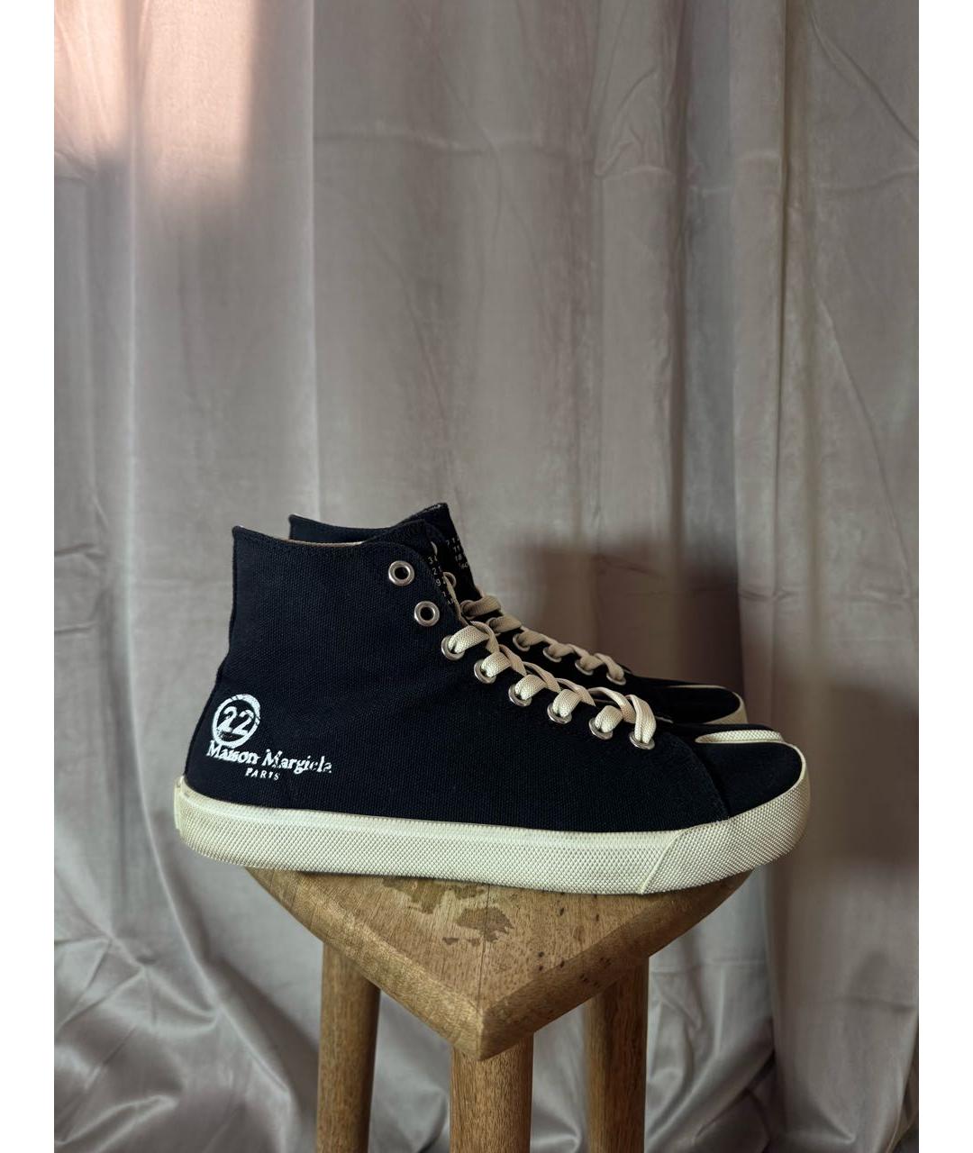 MAISON MARGIELA Черные текстильные кеды, фото 5