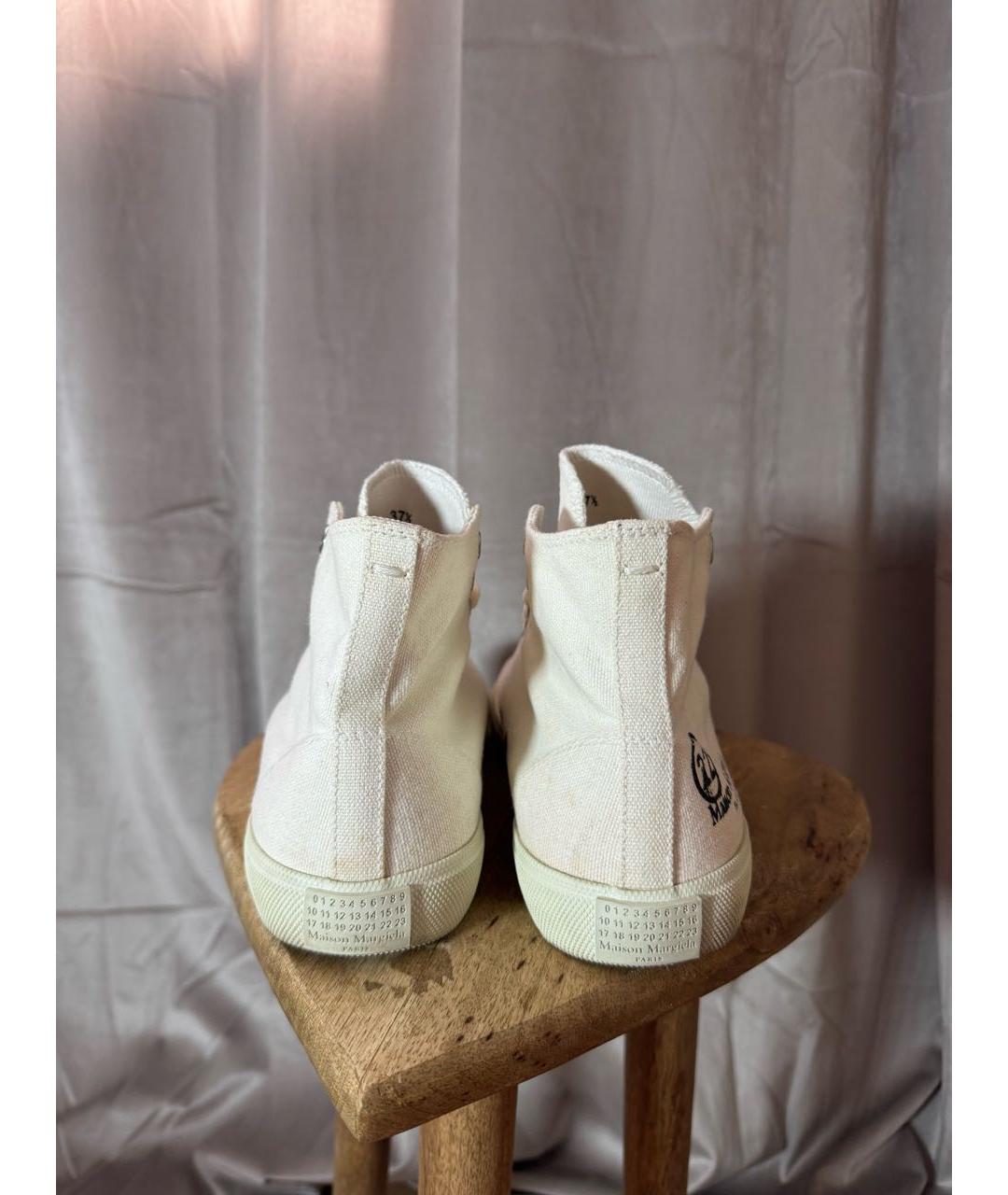 MAISON MARGIELA Белые текстильные кеды, фото 2