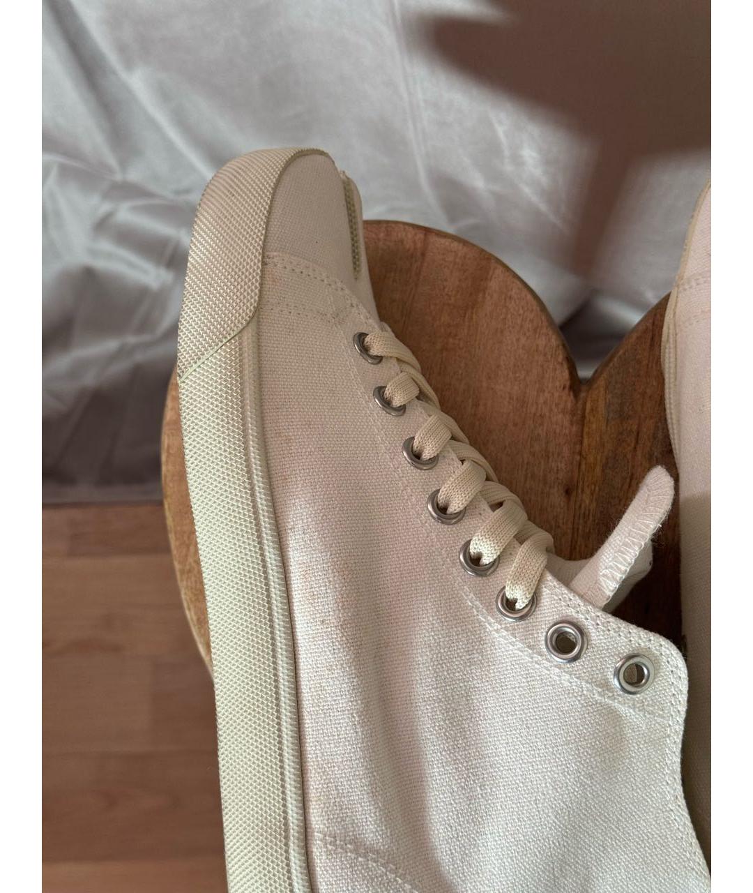 MAISON MARGIELA Белые текстильные кеды, фото 4