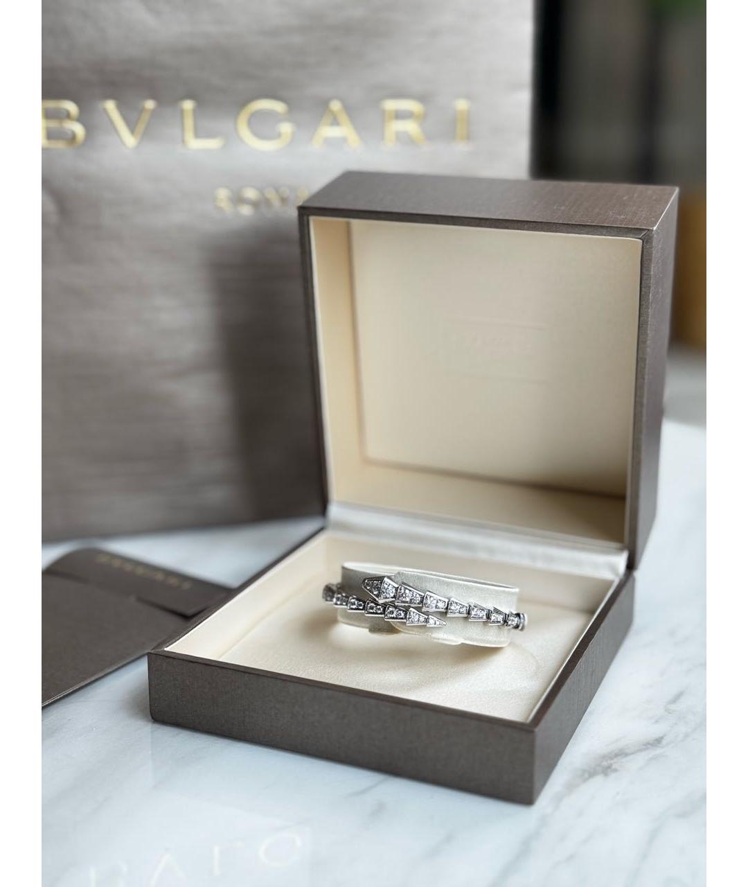 BVLGARI Серебрянный браслет из белого золота, фото 2