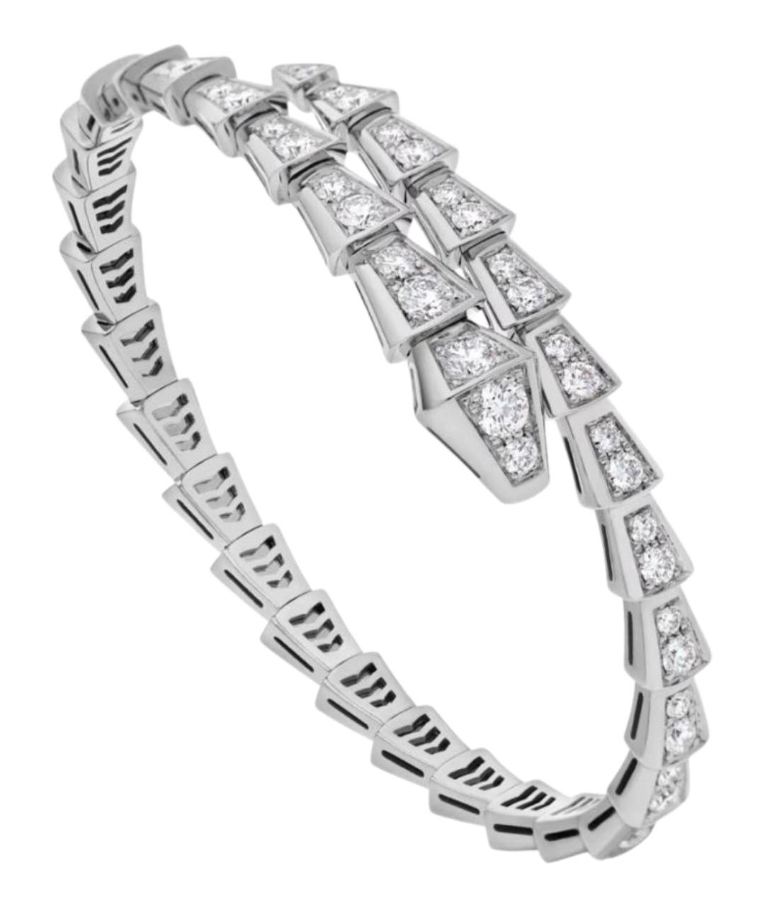 BVLGARI Серебрянный браслет из белого золота, фото 1