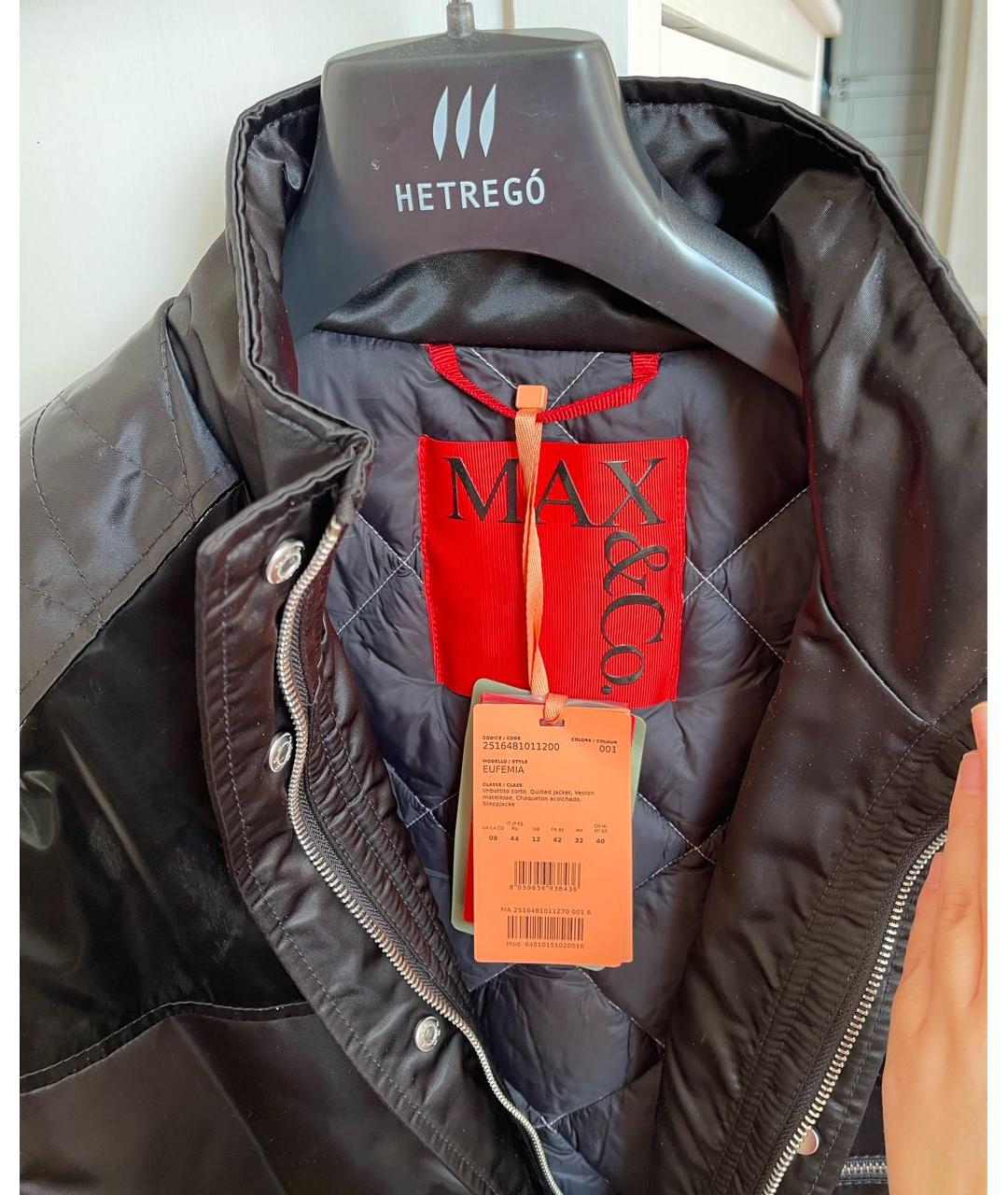 MAX&CO Черная полиэстеровая куртка, фото 3