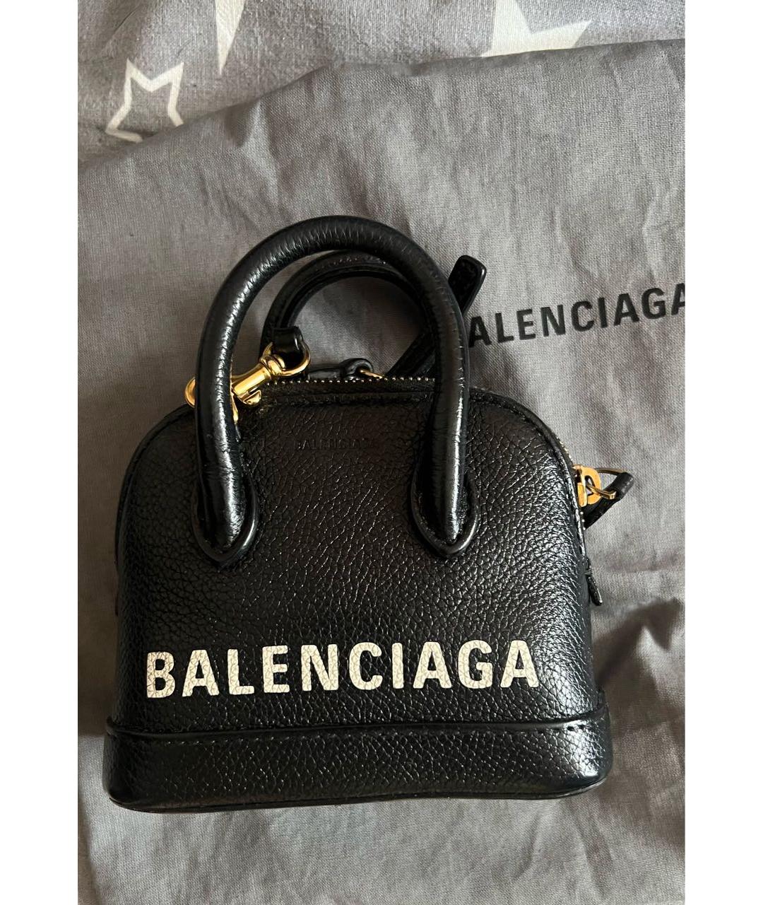 BALENCIAGA Черная кожаная сумка с короткими ручками, фото 8