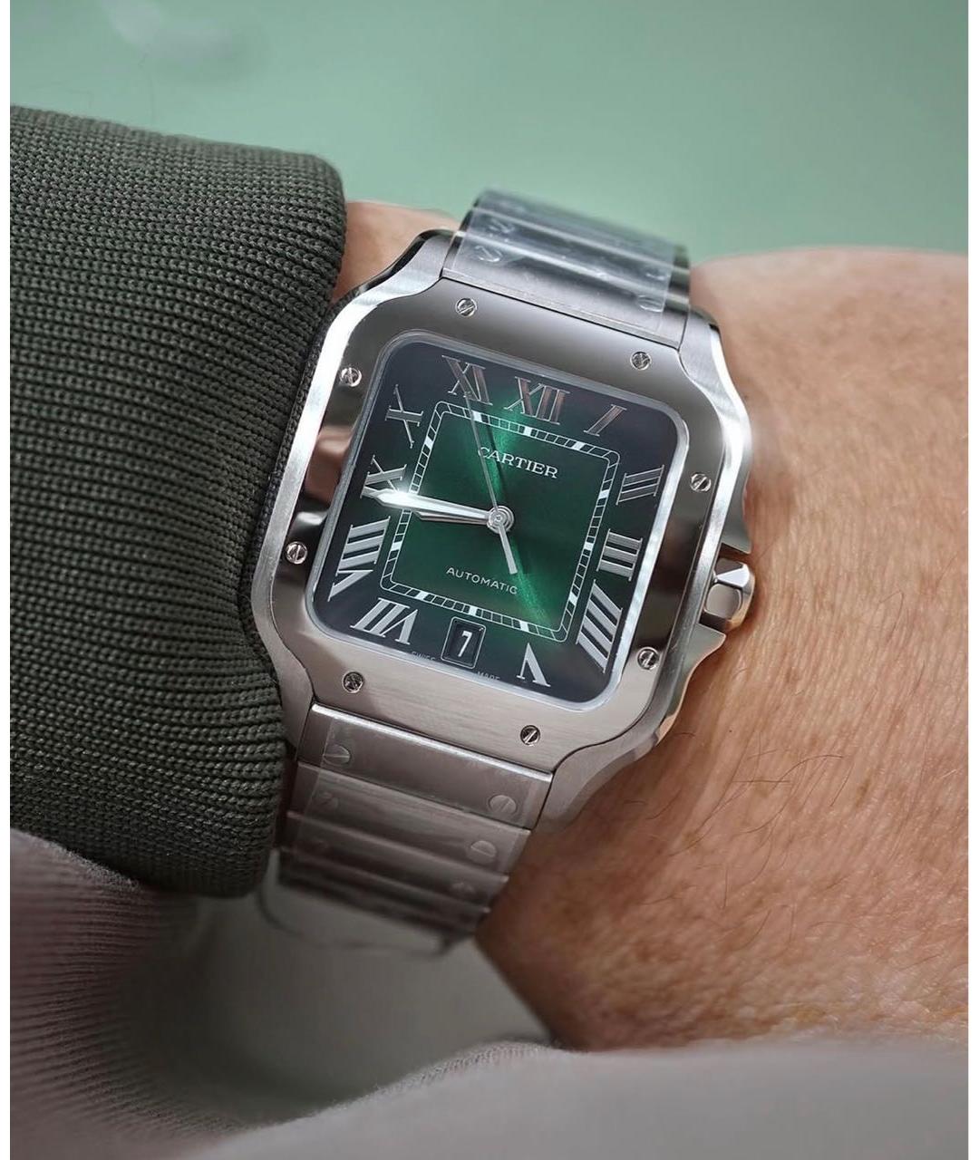 CARTIER Зеленые часы, фото 6
