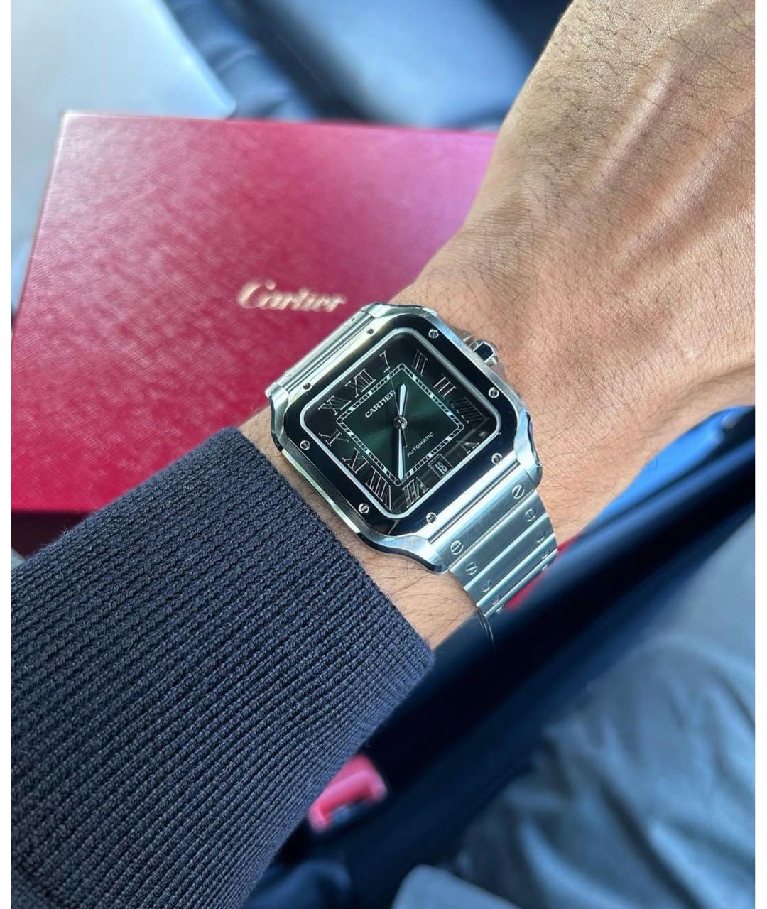 CARTIER Зеленые часы, фото 7