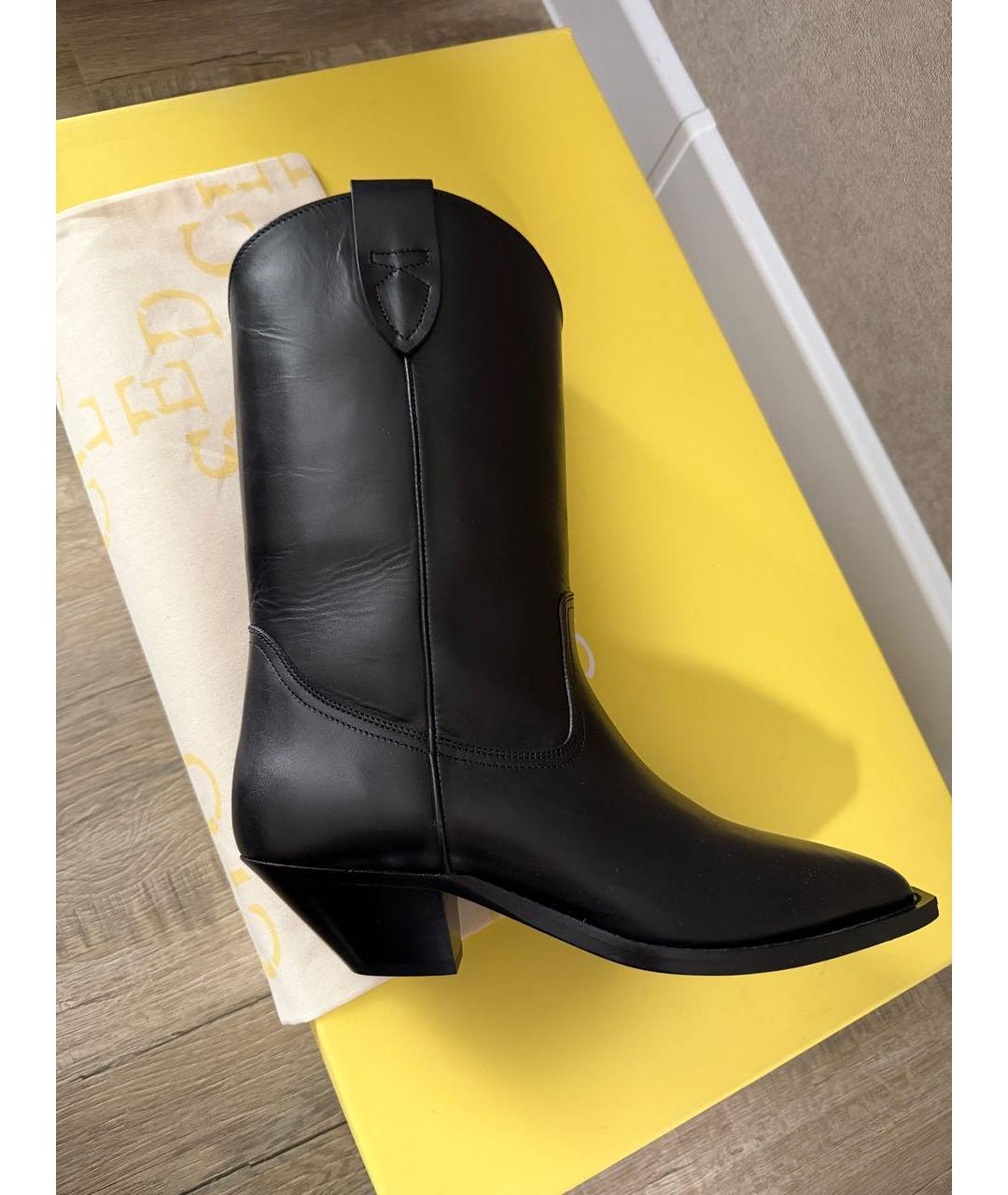 CLOSED Черные кожаные полусапоги, фото 2