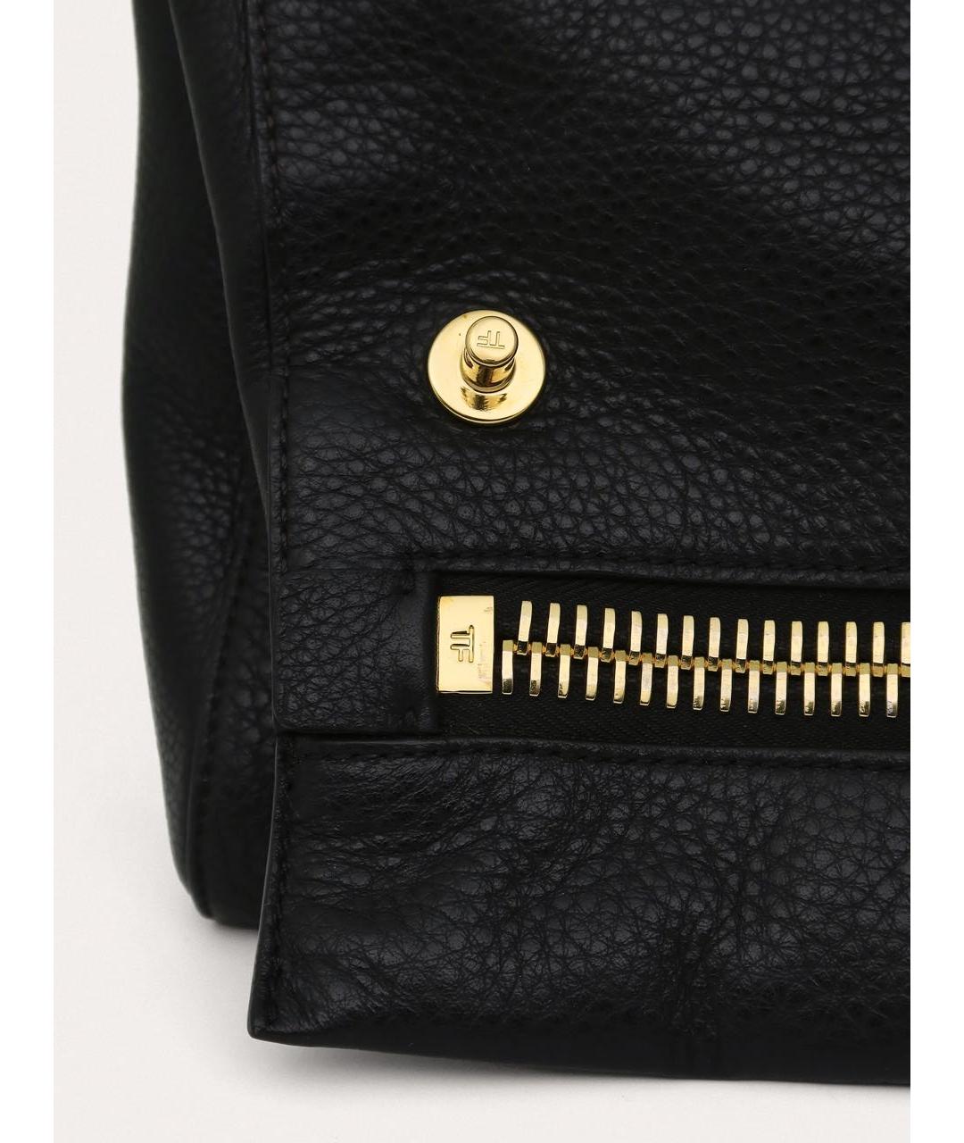 TOM FORD Черная кожаная сумка с короткими ручками, фото 6