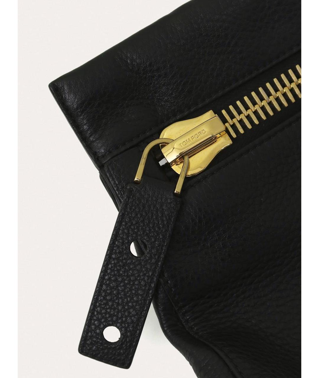 TOM FORD Черная кожаная сумка с короткими ручками, фото 7